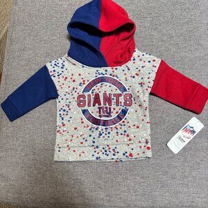 NFL NY Giants Football Infant Size 12-18 Months Hooded Sweatshirt